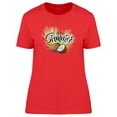 thumbnail image 1 of Summer, Cool Tropical Coconut T-Shirt Women -Image by Shutterstock, Female Large, 1 of 2