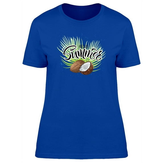 Summer, Cool Tropical Coconut T-Shirt Women -Image by Shutterstock, Female Small