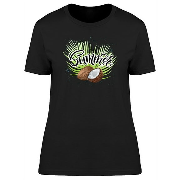 Summer, Cool Tropical Coconut T-Shirt Women -Image by Shutterstock, Female XX-Large