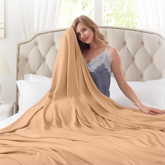 Summer Cooler Blanket | All-Season Breathable & Soft Thermal Blanket for Bed, School Nap, or Car | Washable Polyester | 100x90cm | 1 Pack