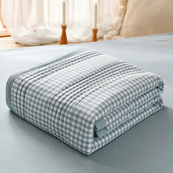 Summer Cooler Comforter, Lightweight Airy Fabric, Machine Washable, Quick-Dry, Breathable, Modern Design, Home Use, All-Season Comforter TOPLIU