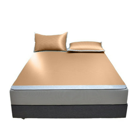 Summer Cooler, Cool Rest Sleeping Pad, Ice Silk Non-slip Mattress Pad, Summer Essential 3D Breathable Student Dormitory, Family Bedroom with Cooler Mat(48*79 inch mattress + 19*29 inch pillowcase*2)