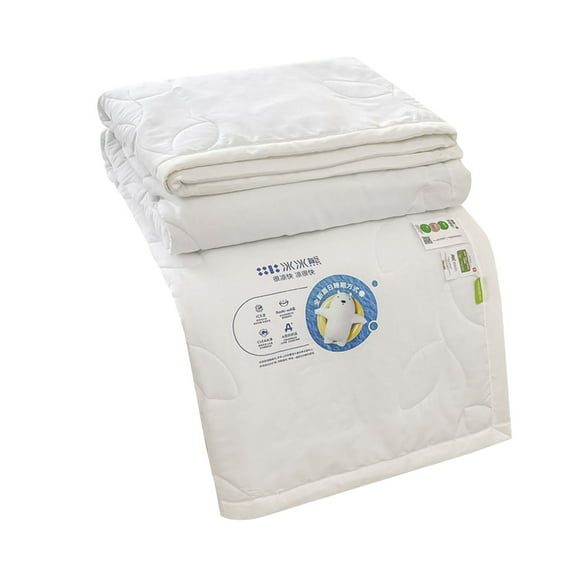 Summer Cooler Quilt,Hwkond Cool Feeling Ice Bear Water Washed Cotton Summer Quilt Summer Cool Quilt Conditioning Quilt Children's Quilt Summer Thin Quilt,white,110x150cm