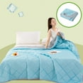 thumbnail image 1 of Summer Cooling Blanket | Ice Silk Fabric | Breathable & Washable | 100x150cm | 1 Piece, 1 of 5