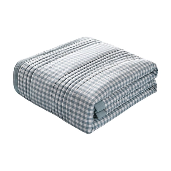 Summer Cooling Comforter, Lightweight Cotton Blanket for Air Conditioned Rooms, 180x200cm Bed Cover for Warm Weather, Breathable Thin Quilt for Nighttime and Napping, Soft Bedding for Season Comfort