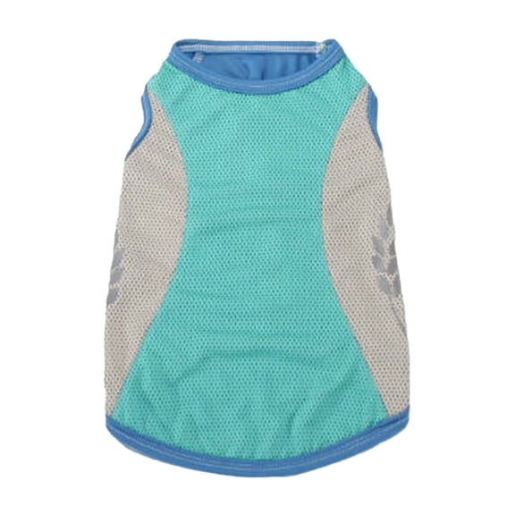 Summer Cooling Dog Cat Vest Breathable Mesh Heat Relief Pet Cooling Jacket with Reflective Strap Harness Hole Sun Protection Cool Down Tank Top for Small Medium Puppy Kitten Outdoor Walking Camping