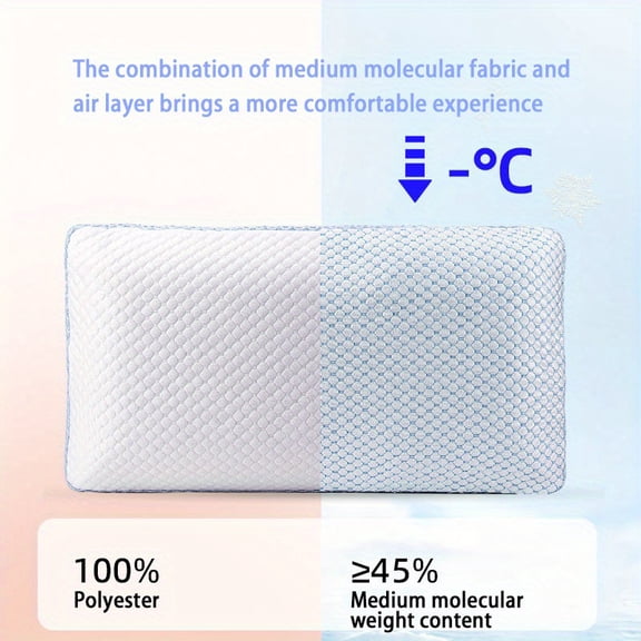 Summer Cooling Ergonomic Cervical Pillow for Side Sleepers, Breathable Cotton Slow Rebound Foam Neck Support Pillow, Medium Firm Contour Pillow for Spinal & Back Pain Relief, White, Hand Washable