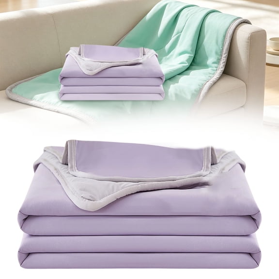 Summer Cooling Ice Blanket for Hot Sleepers, Cold Fabric Throw Blanket for Couch and Bed, Lightweight Summer Quilt, 1 Piece