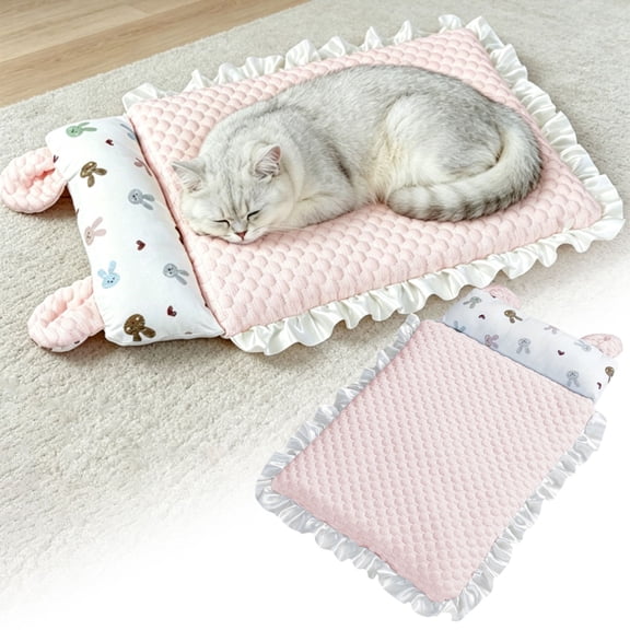 Summer Cooling Mat & Sleeping Pad- Water Absorption Top, Materials Safe, Easy Carry, EZ Clean. Keep Cooling for Pets, Kids and Adults.(Blue, 29*28*13")
