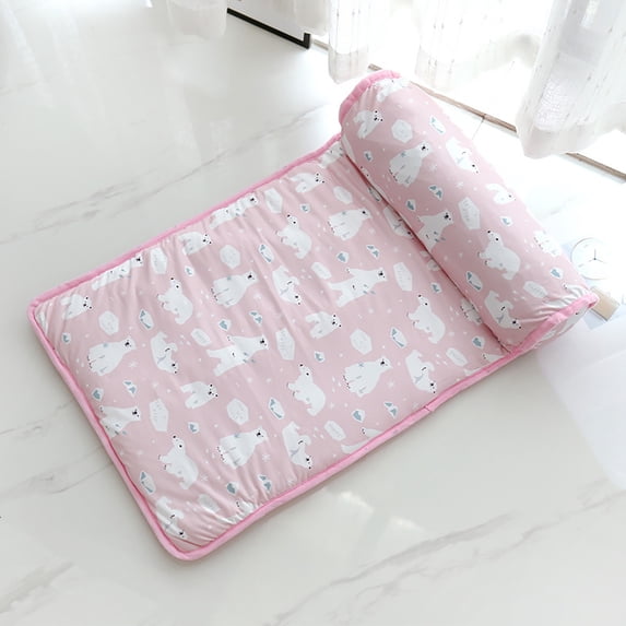Summer Cooling Mat & Sleeping Pad- Water Absorption Top, Waterproof Bottom, Materials Safe, Easy Carry, EZ Clean. Keep Cooling for Pets, Kids and Adults