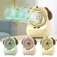 thumbnail image 1 of Summer Cooling Mist Spray Desk Fan, Mini Cartoon Design, High Powered Electric Cool Fan, USB Powered Desktop Mist Humidifier Fan, Quiet Operation for Home Dorm & Personal Cooling Use, 7*6*4in, Pink, 1 of 7