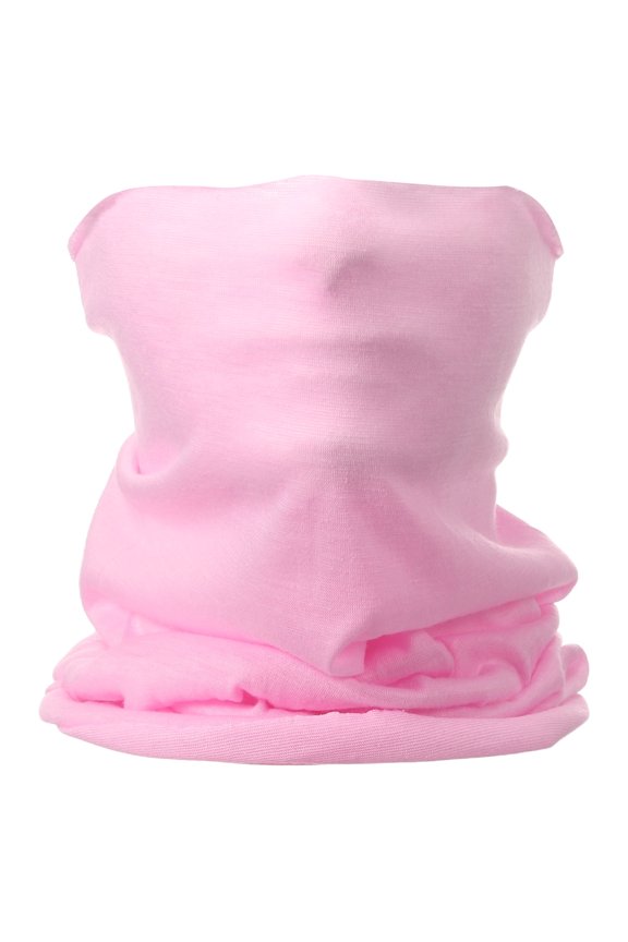 Summer Cooling Neck Gaiter Unisex Sun Protect Face Mask - Breathable Polyester, Lock Edge Design for Outdoor Sports Fishing Running Cycling, Pink