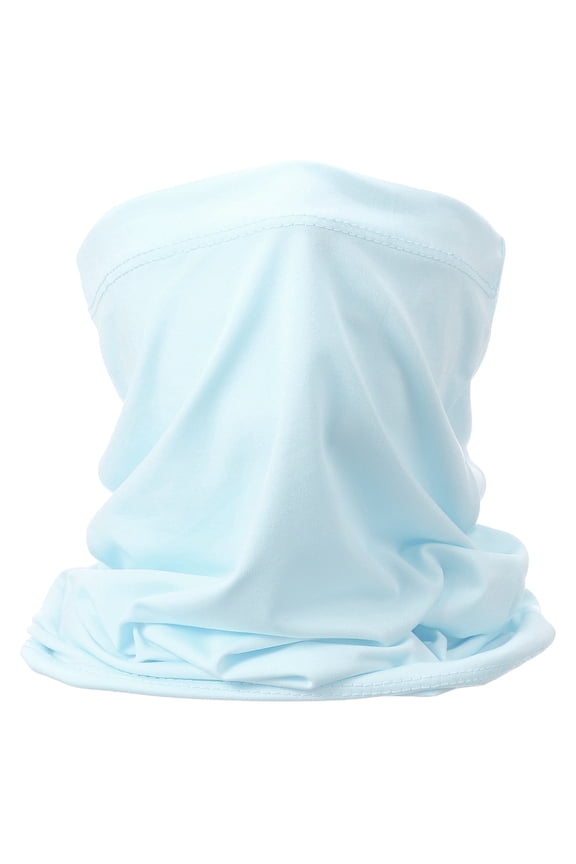 Summer Cooling Neck Gaiter Unisex Sun Protection Face Mask, Ice Silk Breathable Windproof Dustproof for Outdoor Sports, Cyan Blue