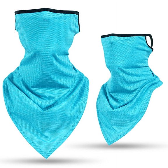 Summer Cooling Neck Gaiter with Ear Loops Scarf Bandana UV Sun Protection Outdoors Face Mask Cover Balaclava Headbands for Women Men