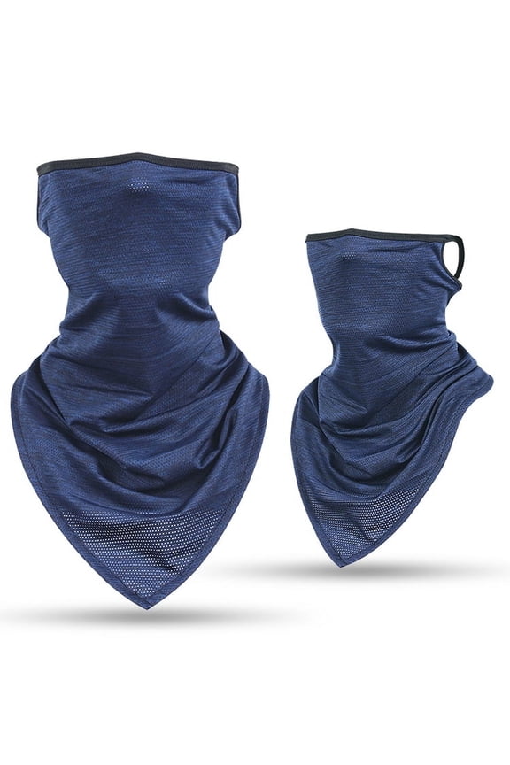 Summer Cooling Neck Gaiter with Ear Loops Scarf Bandana UV Sun Protection Outdoors Face Mask Cover Balaclava Headbands for Women Men