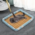 thumbnail image 1 of Summer Cooling Pet Bed Wicker Woven Mat with Chew Resistant Design for Dogs and Cats, 1 of 6