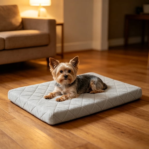 Summer Cooling Pet Mat 73x46cm Washable, Heat Reducing Breathable Mat for Cats and Dogs, Non Slip Base Removable Cover for Pets up to 25lb, Waterproof Layer Cushion for Floor and Crate