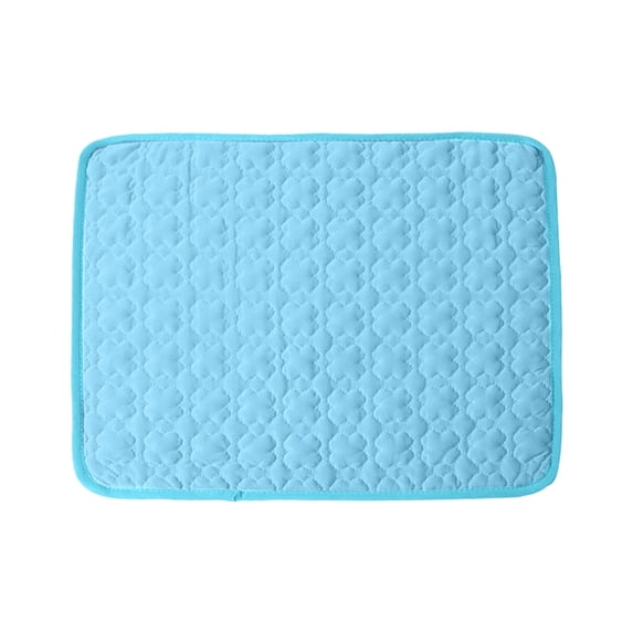 Summer Cooling Pet Mat with Ice Silk Cover for Dogs Cats,Portable Washable Non-Slip Pad with Cotton Padding for Kennel Sofa Bed Floor