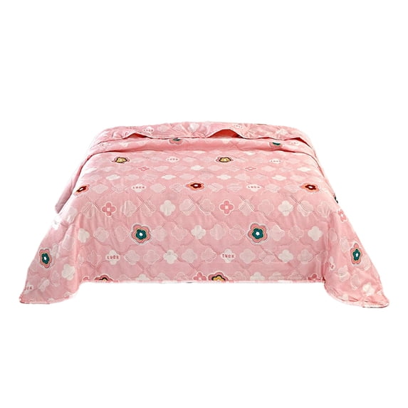 Summer Cooling Quilt Lightweight Floral Print Blanket Washable Bedspread for Sofa and Bed