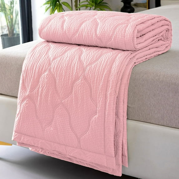 Summer Cooling Quilt, Ultra Thin Ice Cream Blanket, Humidity Wicking Fabric, Temperature Regulating Comforter, Quick Heat Dissipation, Portable for Travel, Machine Washable, Night Sweats Solution