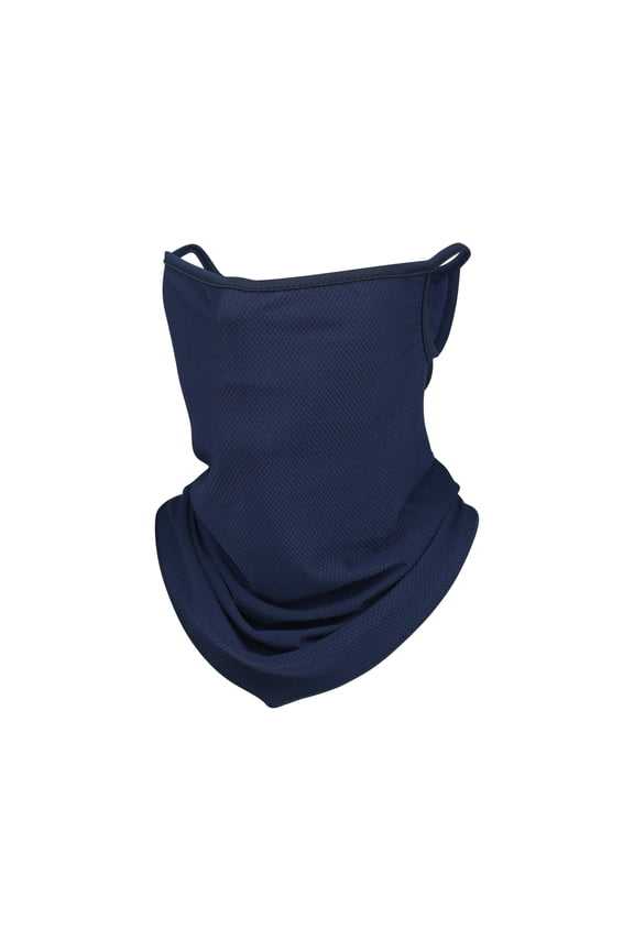Summer Cooling Scarf Mask Bandana with Ear Loops Sun UV Shield Neck Gaiter Breathable Half Face Mask Neckerchief for Men Women