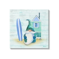Summer Cottage Gnome Beach Fairy Tales & Fantasy Graphic Art Gallery Wrapped Canvas Print Wall Art