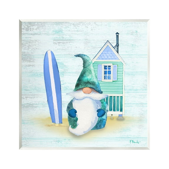 Summer Cottage Gnome Beach Fairy Tales & Fantasy Graphic Art Unframed Art Print Wall Art