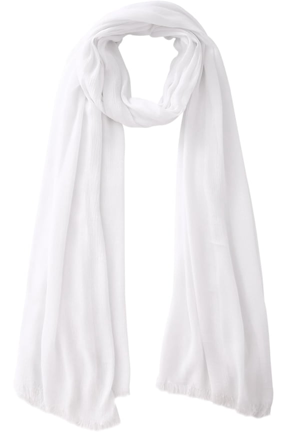 Summer Cotton Blend Scarves Light Soft Solid Long Scarf Gauze Wrap Shawl 80”×27”