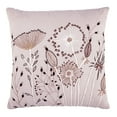 thumbnail image 1 of Summer Cotton Embroidered Square Decorative Pillow in Beige, 1 of 8