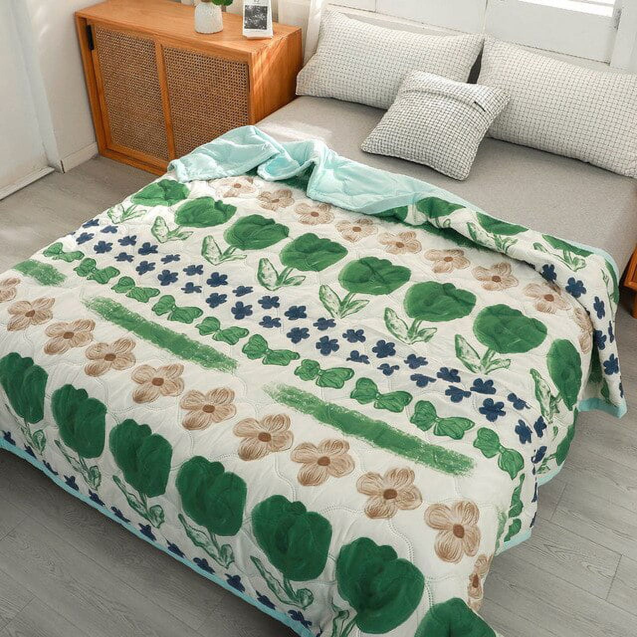 Summer Cotton Quilt Thin Duvet Insert Cool Blankets for Childs Adults Airconditioning Comforter