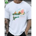 thumbnail image 1 of [Summer Cotton T-Shirt] Cotton Men's T-Shirt | CASABLANCA Comic Style Letter Pattern Printing, Summer Trend Outdoor Wear, 1 of 1