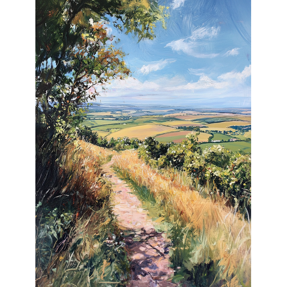 Summer Countryside Path Canvas Print/Wall Art Perfect for Living Room Bedroom Office Hallway and Kitchen Decoration.