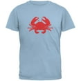 thumbnail image 1 of Summer - Crab Faux Stitched Light Blue Adult T-Shirt - Small, 1 of 1
