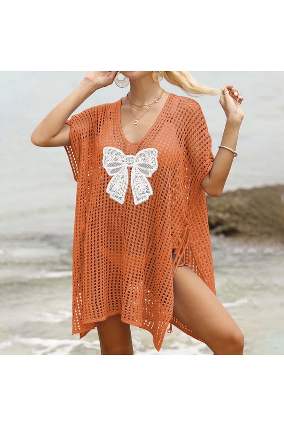 Summer Crochet Hollow Out Knit Beach Bathing Suit Swim Cover Ups Cruise Outfits Vacation Dresses For Women 2025 Bad Teeth Cover up Girls Swimsuit Cover up Womens Beach Cover Ups for Swimwear Fringe