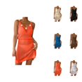 thumbnail image 1 of Summer Crochet Hollow-Out Beach Cover Up Dress for Women V-Neck Sleeveless Floral Swimwear Coverup, 2025 Vacation Cruise Outfit, 1 of 5