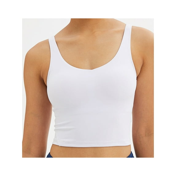 Summer Crop Tank Tops Padded Sports Bra for Women Padded Sports Bra Longline Camisole Crop Tank Tops Seamless Workout Yoga Cute Bra