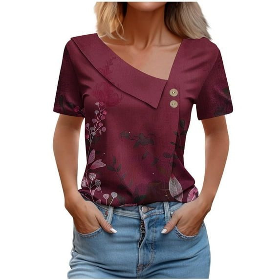 Young adult fashion Summer Tops for Women 2025 Trendy Womens Blouses And Tops Summer Grey Shirts for Women Dressy Basic Fitted Short Sleeve Tees My Orders Placed Orders
