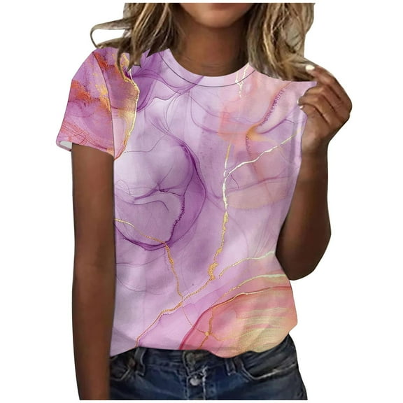 Summer Crop Tops for Women 2025 Trendy Shirts for Women Dressy Casual Basic Fitted Tees Set