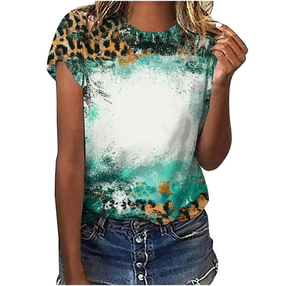 Summer Crop Tops for Women 2025 Womens T Shirts Loose Fit V Neck Summer Graphic Tees for Women 2025