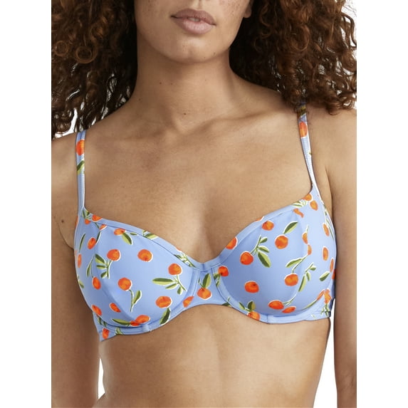 Seafolly POWDER BLUE Summer Crush Bikini Swim Top, US 10, UK 14