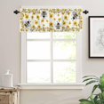 thumbnail image 1 of Summer Curtain Valances for Windows, Plants Sunflowers Bee Honeycomb Yellow Rod Pocket Valance Window Treatments Short Curtains for Kitchen Bathroom Living Room, 1 of 6