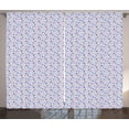 thumbnail image 1 of Ambesonne Summer Curtains 2 Panel Set, Cherry Flamingo Ice Cream, 108" x 63", Multicolor, 1 of 3