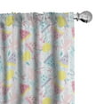 thumbnail image 1 of Summer Curtains 2 Panels Set, Pastel Fruits of Cherries Watermelon Pears and Bubbles Colorful Jumble Pattern, Window Drapes for Living Room Bedroom, 56"W X 95"L, Multicolor, by Ambesonne, 1 of 5