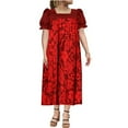 thumbnail image 1 of Summer Custom Women's Dress Polynesian Mumu Long Dress With Puffed Sleeves Elegant Temperament Banquet Dress, 1 of 2