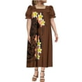 thumbnail image 1 of Summer Custom Women's Dress Polynesian Mumu Long Dress With Puffed Sleeves Elegant Temperament Banquet Dress, 1 of 2