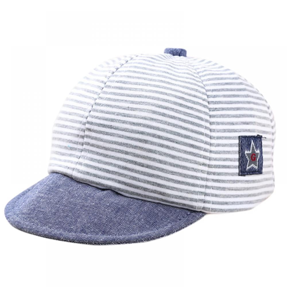 Summer Cute Baby Striped Hat Cotton Blend Baby Boy Cap Adjustable ...