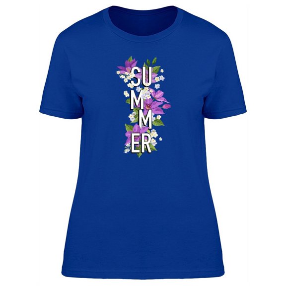Summer, Cute Flowers T-Shirt Women -Image by Shutterstock, Female x-Large
