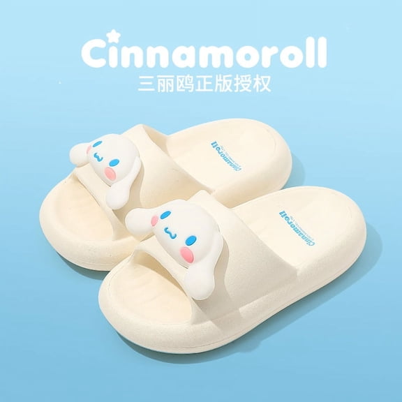 Summer Cute Kuromi Slippers Hello Kitty Sanrio Anime Kawaii Cinnamoroll Home Cartoon Non-Slip Shoes