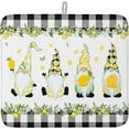 thumbnail image 1 of Summer Cute Lemon Gnome Dish Drying Mats for Kitchen Counter,Black White Plaid Microfiber Absorbent Dish Drainer/Rack Mat, Hangding Quick Drying kitchen Drying Mat,18x24inch Machine Washable, 1 of 6