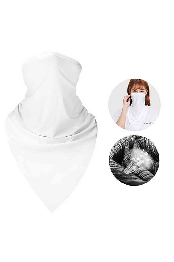 Summer Cycling Headscarf Ice Silk Neck Gaiter UV400 Sun Protection Breathable Fast Drying Mesh Face Mask Comfortable Ergonomic Design for Outdoor Riding Sports Hiking Scarf Unisex Accessory